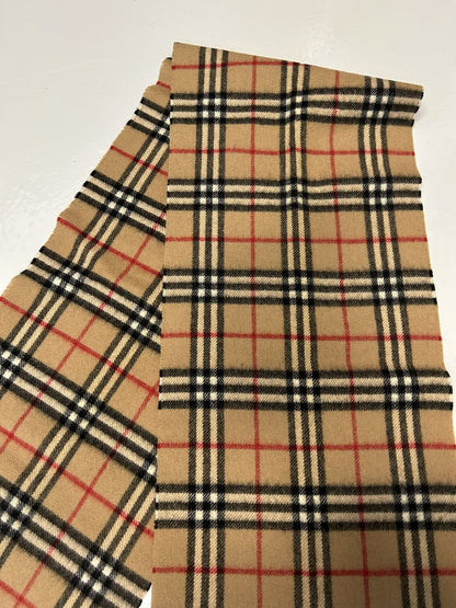 Vintage Burberry nova check long wool scarf