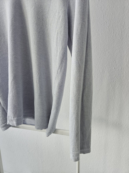 Vintage Hermes cashmere cotton blend v neck pullover