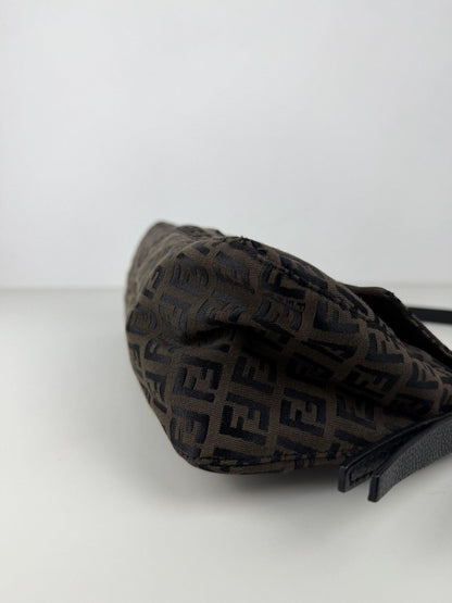 Fendi zucchino monogram canvas baguette