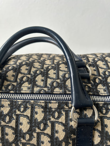 Vintage 70s Dior trotter oblique monogram canvas bowling bag