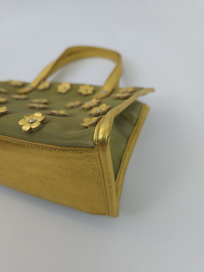 Archive 1999 miu miu mesh floral mini tote bag mb1522