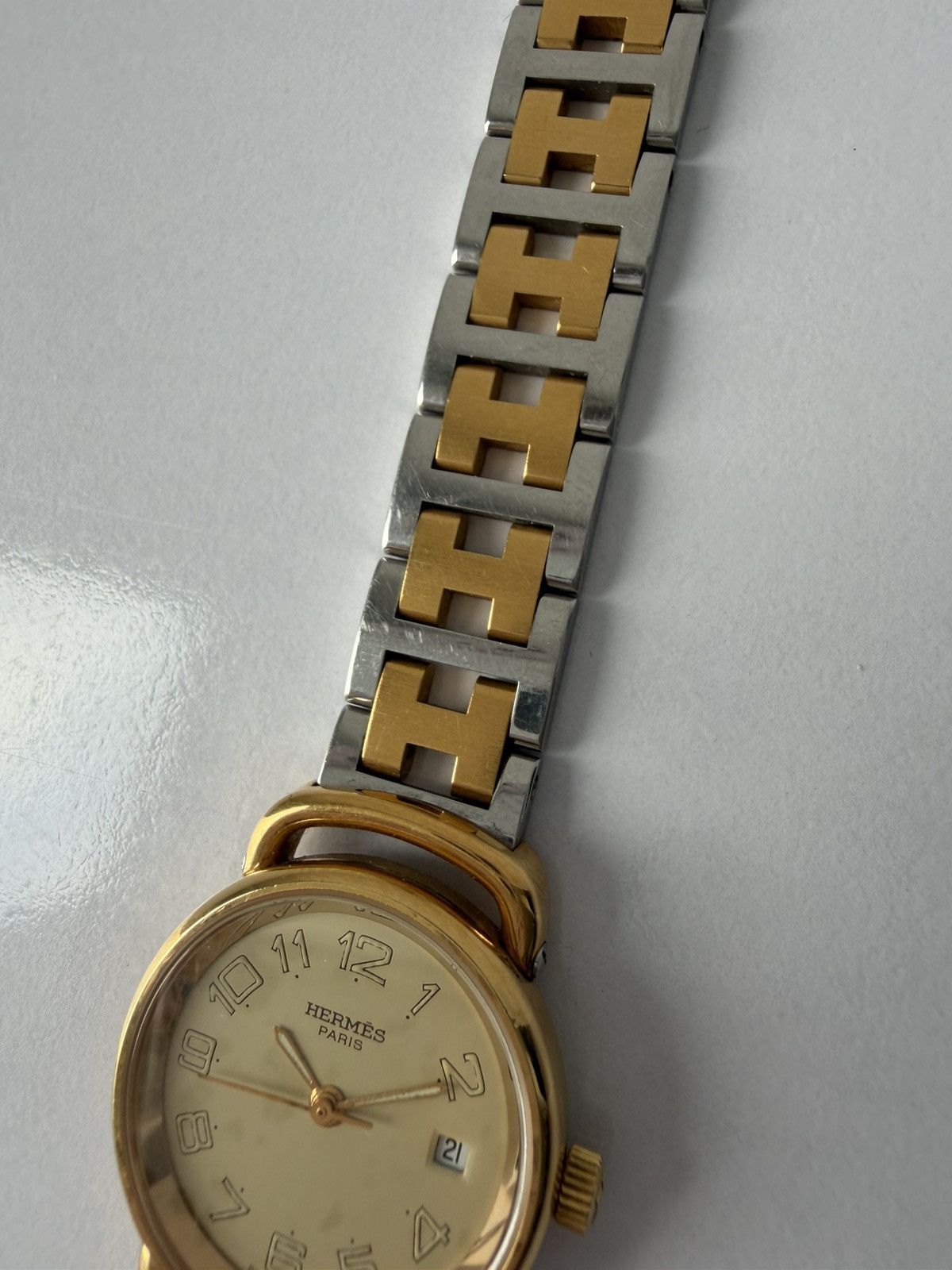 Vintage 1990s Hermes Pullman watch