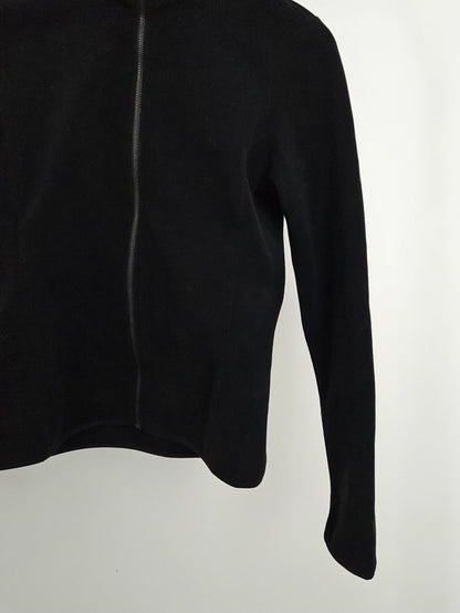 Prada sport red tab ninja fleece hoodie asymmetric zip