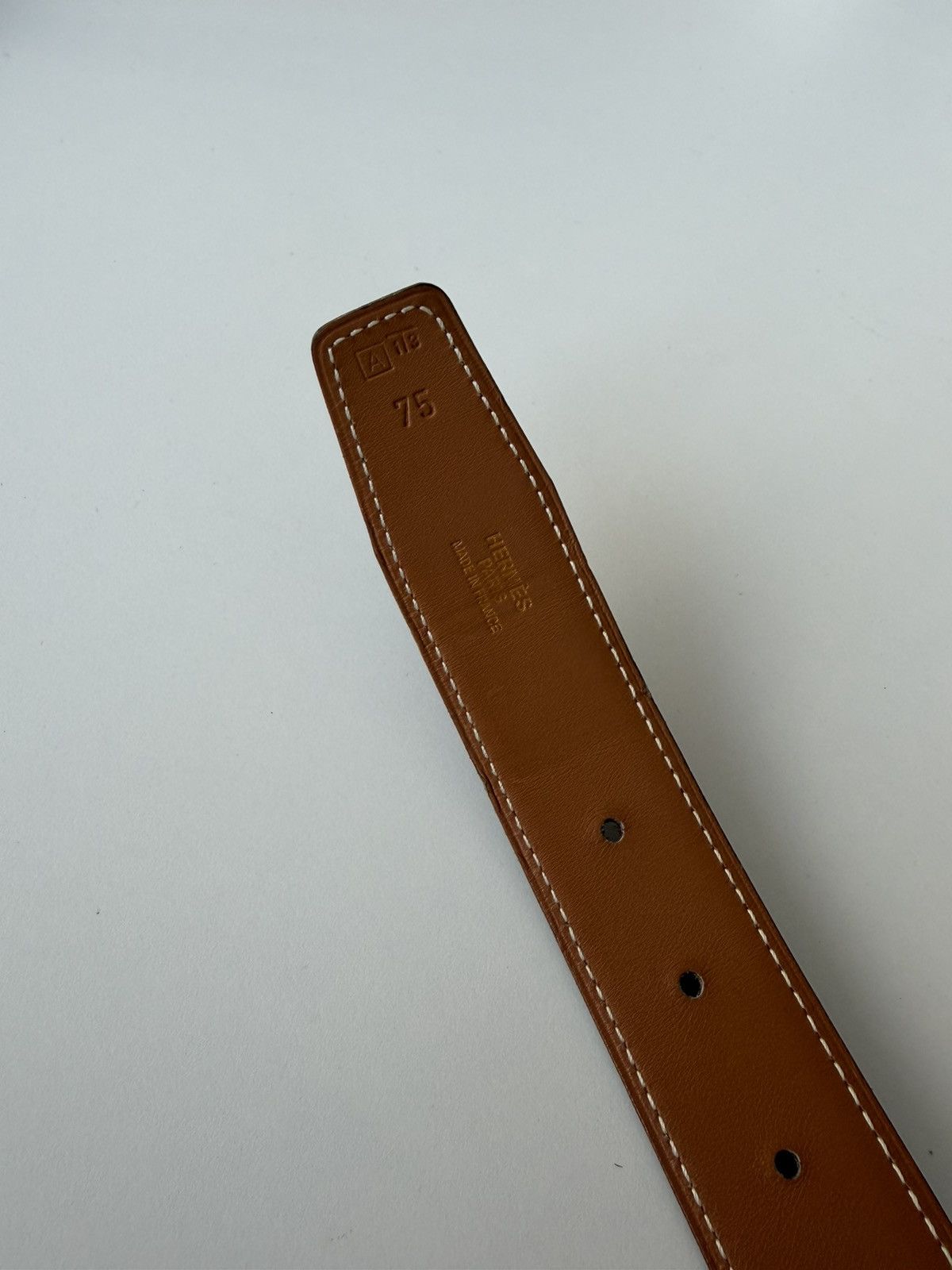 Vintage 1997 Hermes Courchevel leather belt