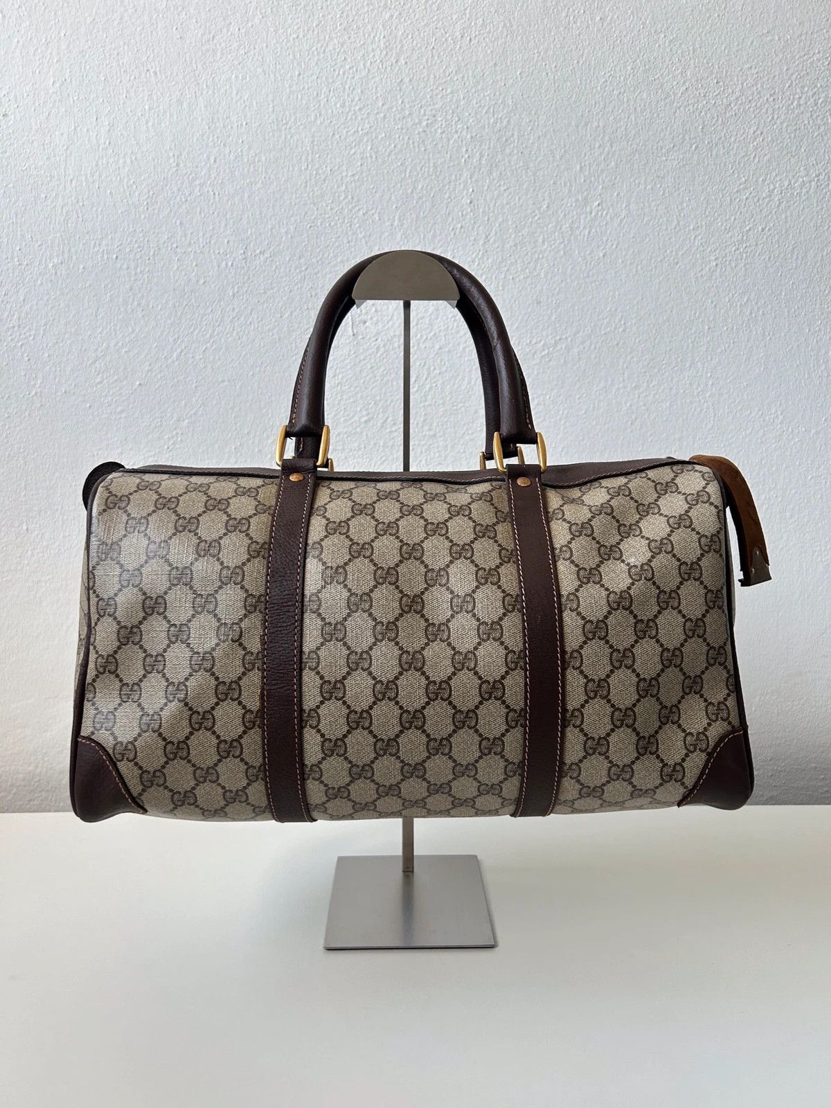 Vintage 70s-80s Gucci monogram Boston duffle bag