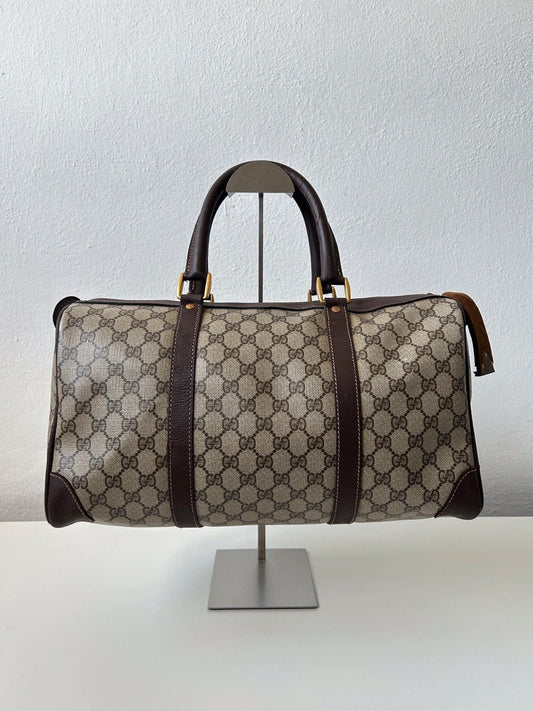 Vintage 70s-80s Gucci monogram Boston duffle bag