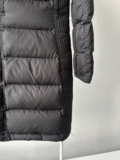 Burberry long hooded puffer coat