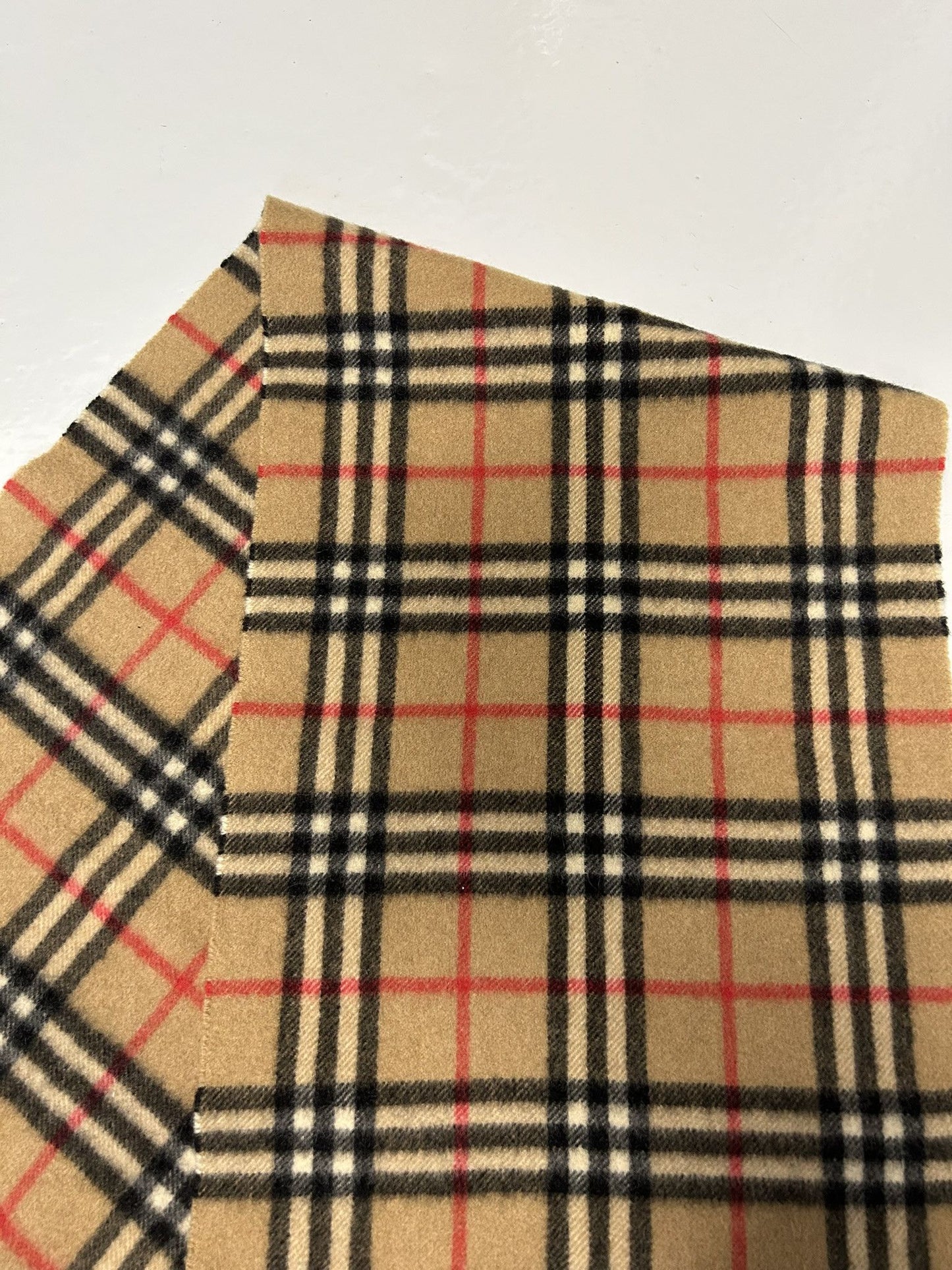 Vintage Burberry nova check cashmere scarf