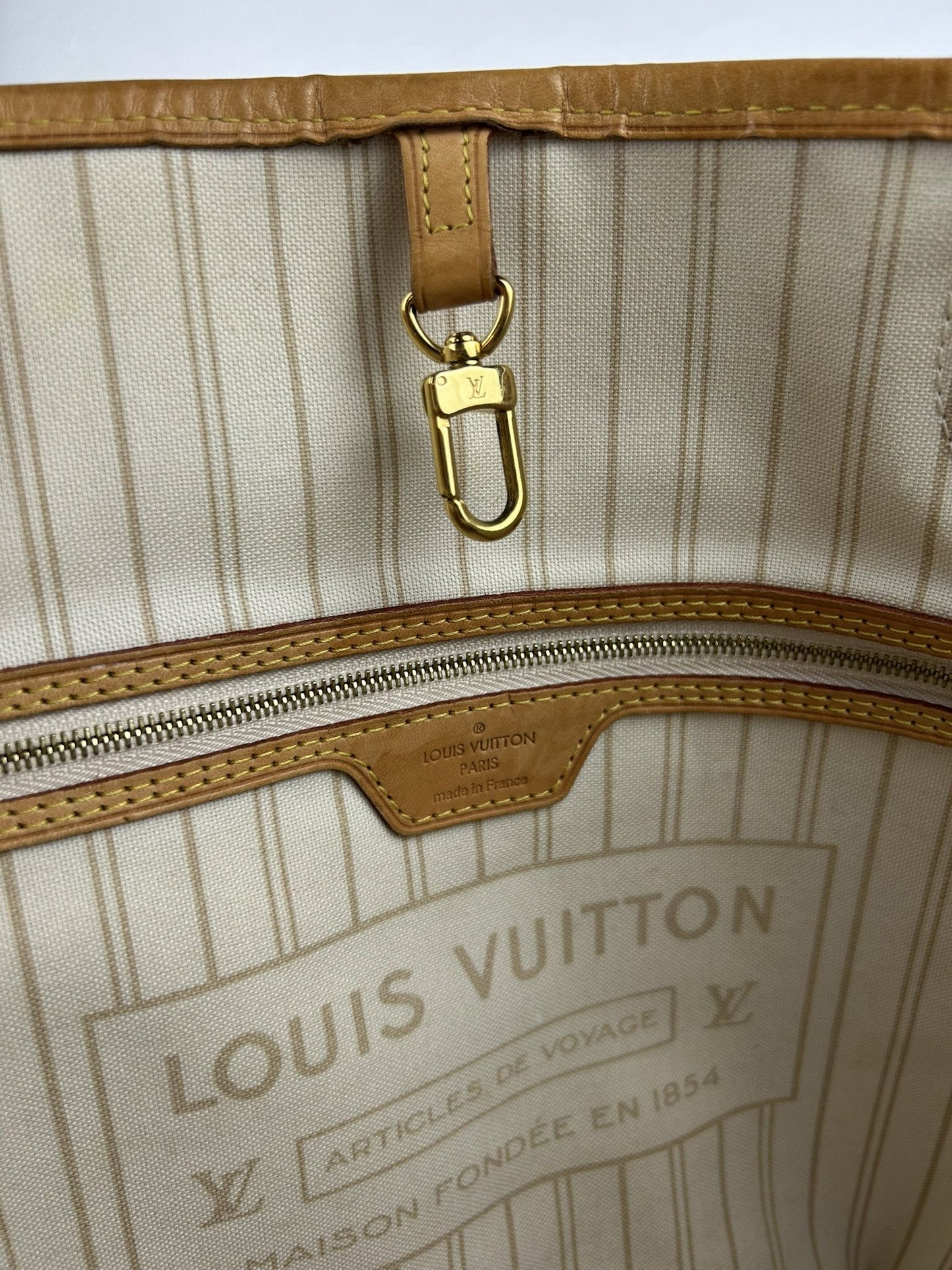 Louis Vuitton damier azur neverfull gm tote bag
