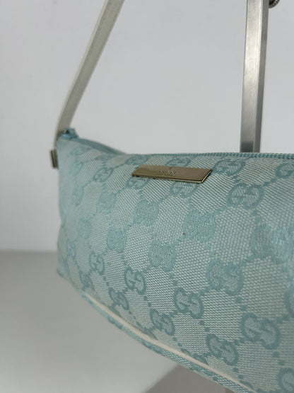 Vintage y2k Gucci monogram canvas boat bag pochette