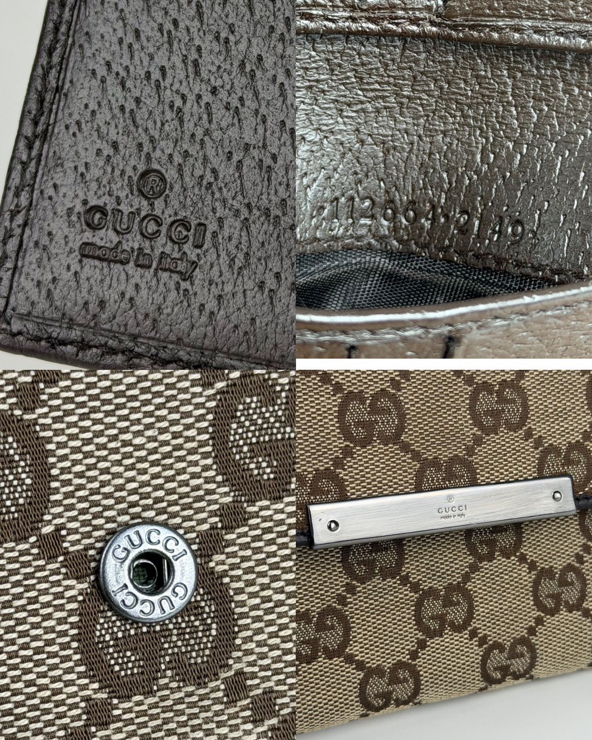 Gucci GG monogram canvas trifold wallet