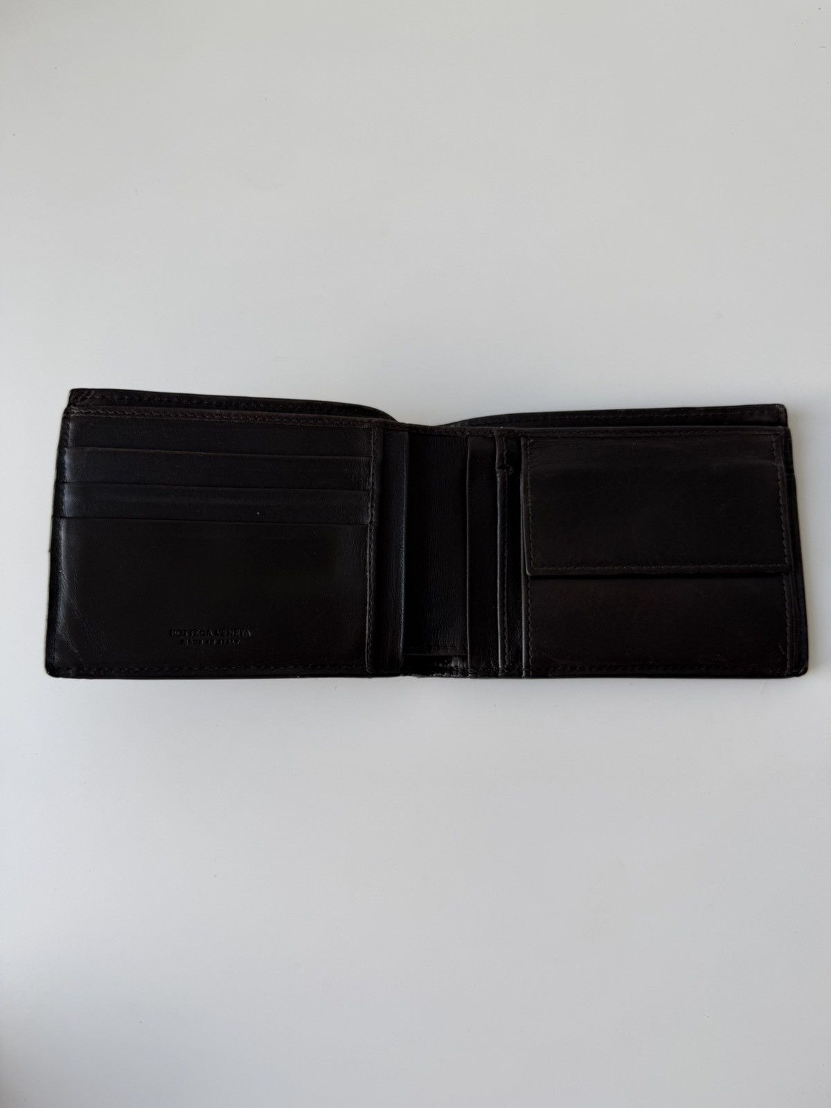 Bottega Veneta intrecciato leather bifold wallet