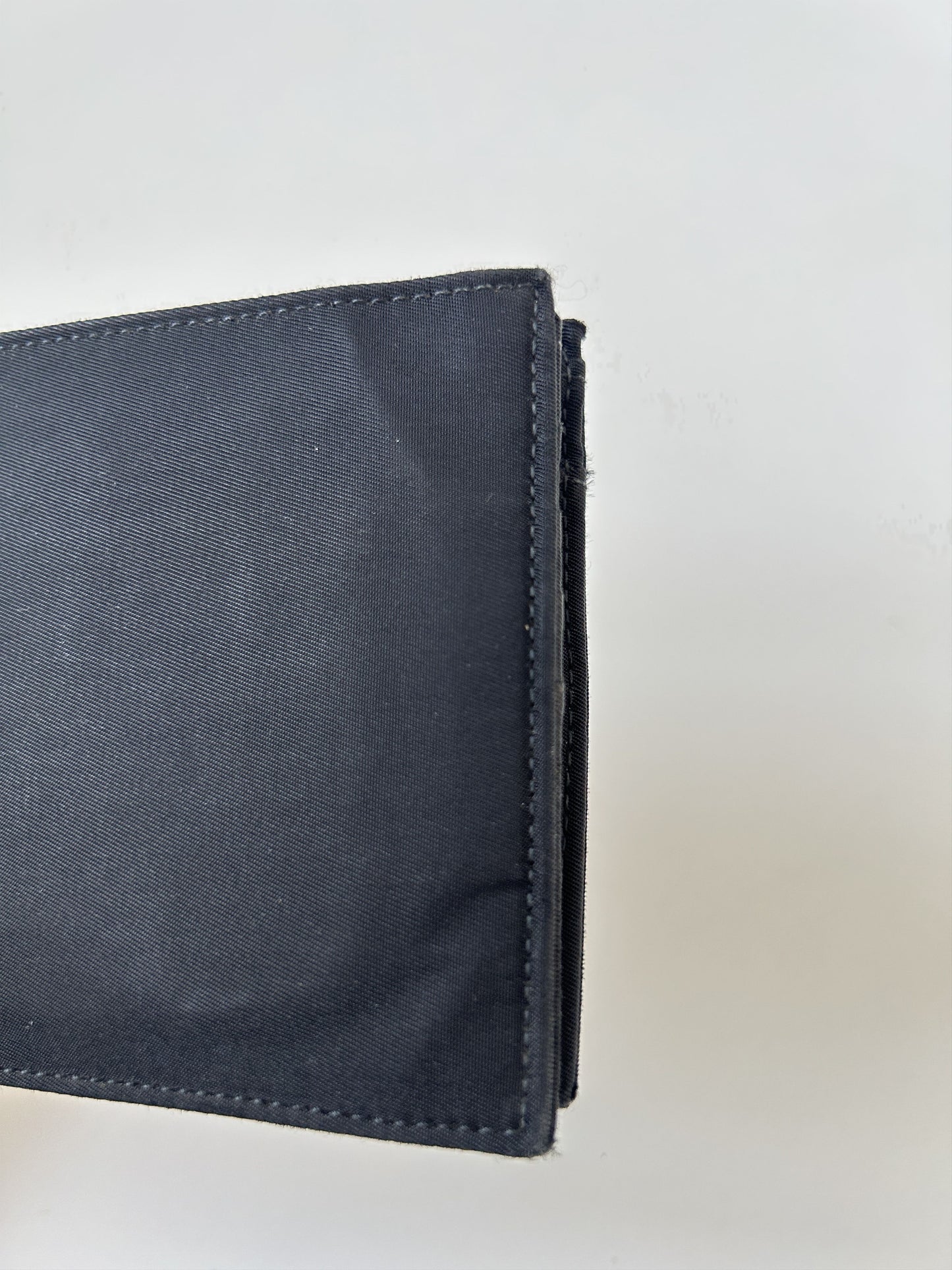Prada triangle logo nylon bifold wallet