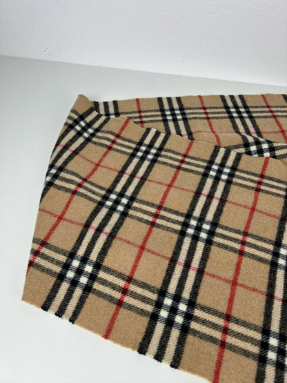 Vintage Burberry nova check merino wool and cashmere scarf