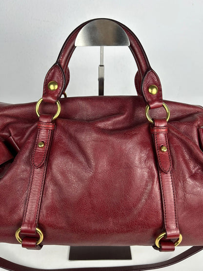Miu miu vitello bow bag in red