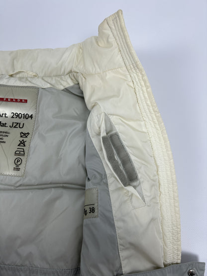 Vintage y2k archive Prada sport red tab hooded puffer vest