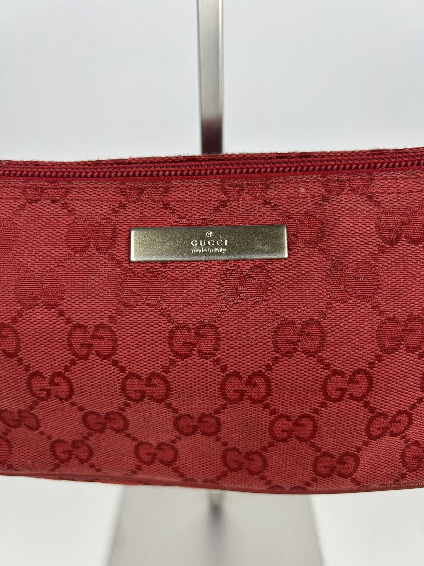 Vintage y2k gucci monogram canvas boat bag pochette