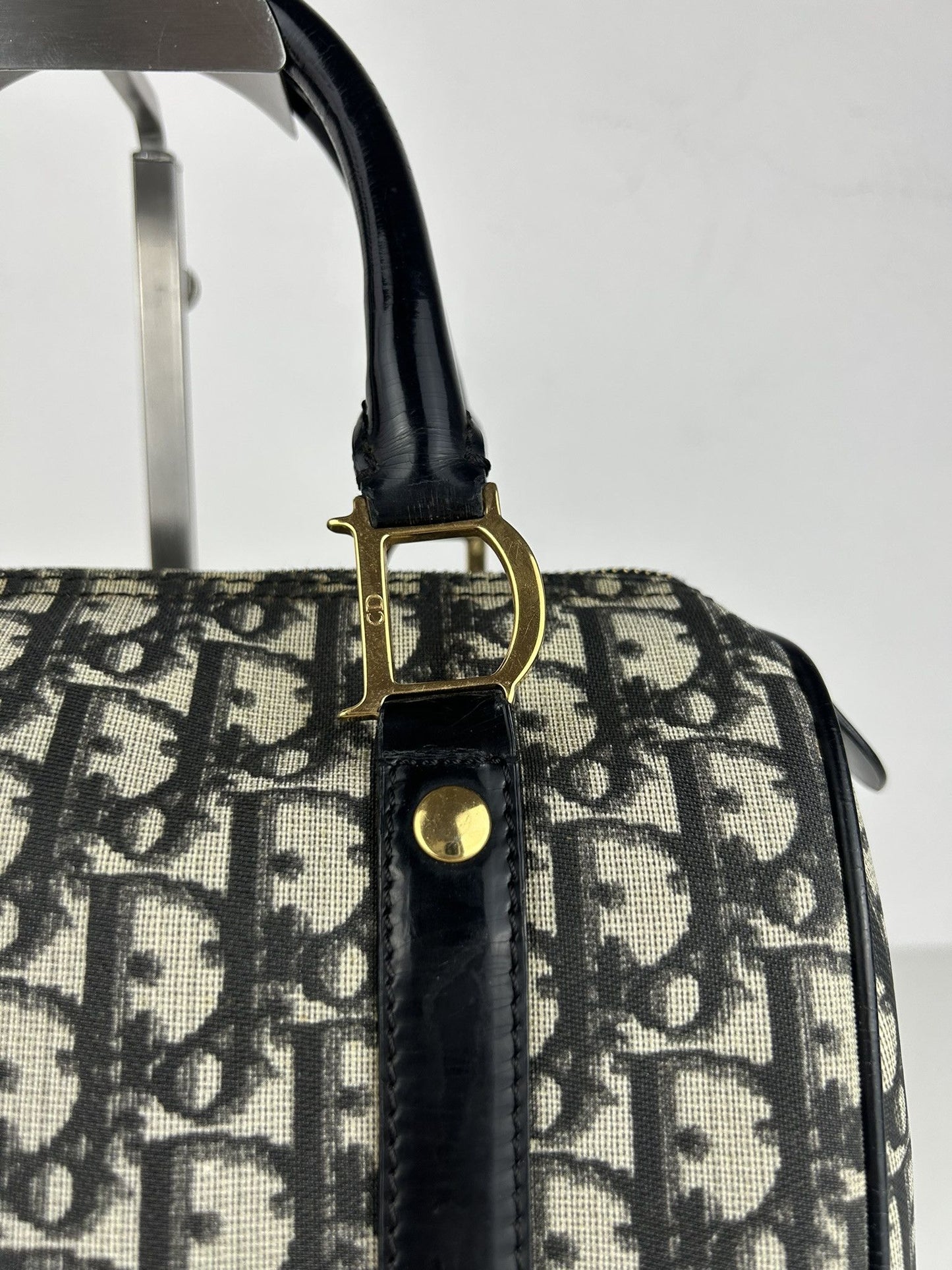 Dior John Galliano era trotter monogram mini boston bag