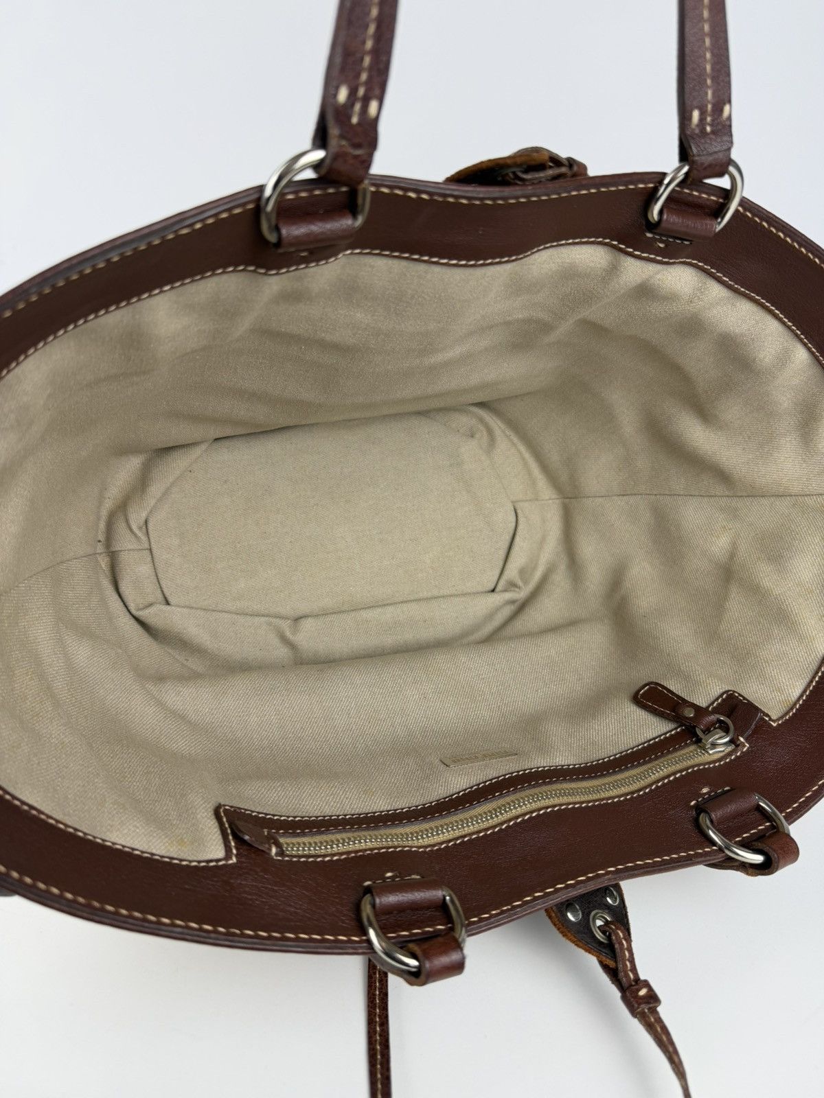 Vintage 90s miu miu wicker and leather basket tote bag