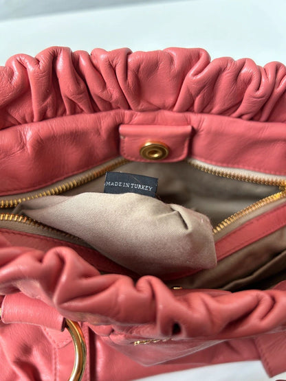 Miu miu vitello bauletto aperto handbag in coral pink