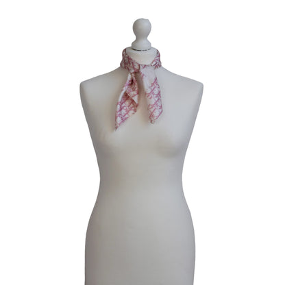 Dior trotter silk & cotton mini scarf pink John galliano era