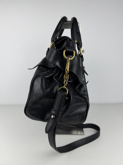 Miu miu vitello bow bag in black