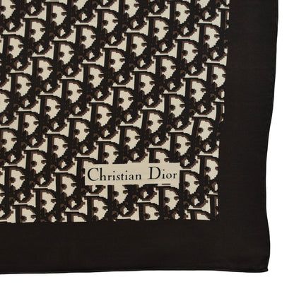 Vintage Dior trotter silk scarf brown