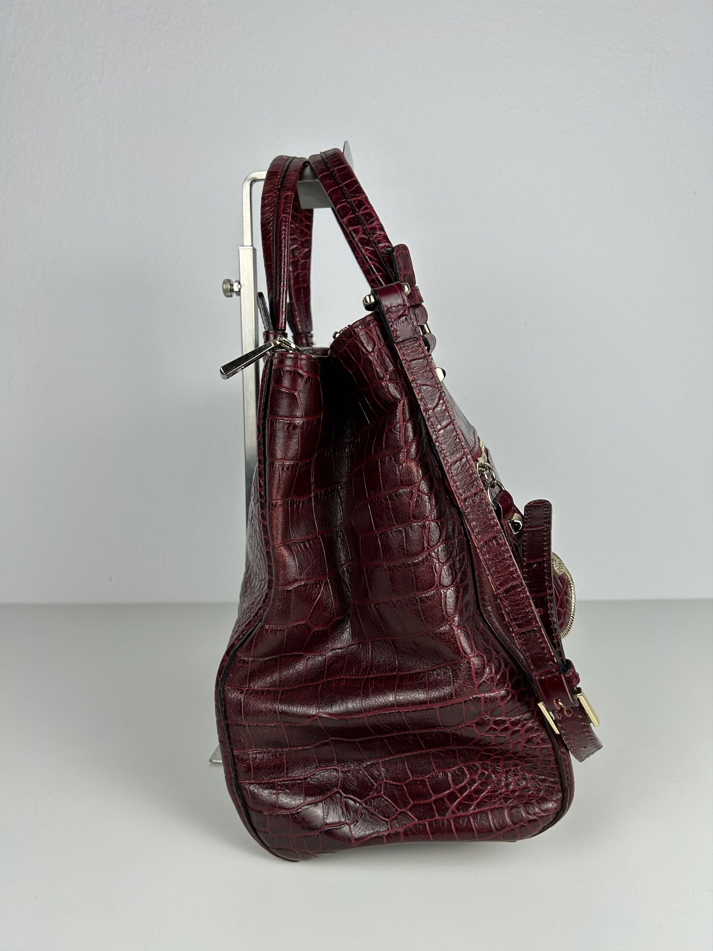 Vintage Y2k Cavalli class embossed leather handbag