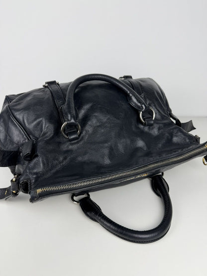 Miu miu vitello bow bag in deep navy