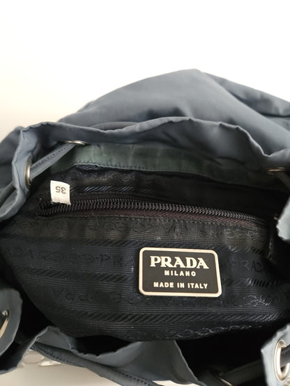 Vintage 90s Prada nylon triangle logo mini cargo backpack