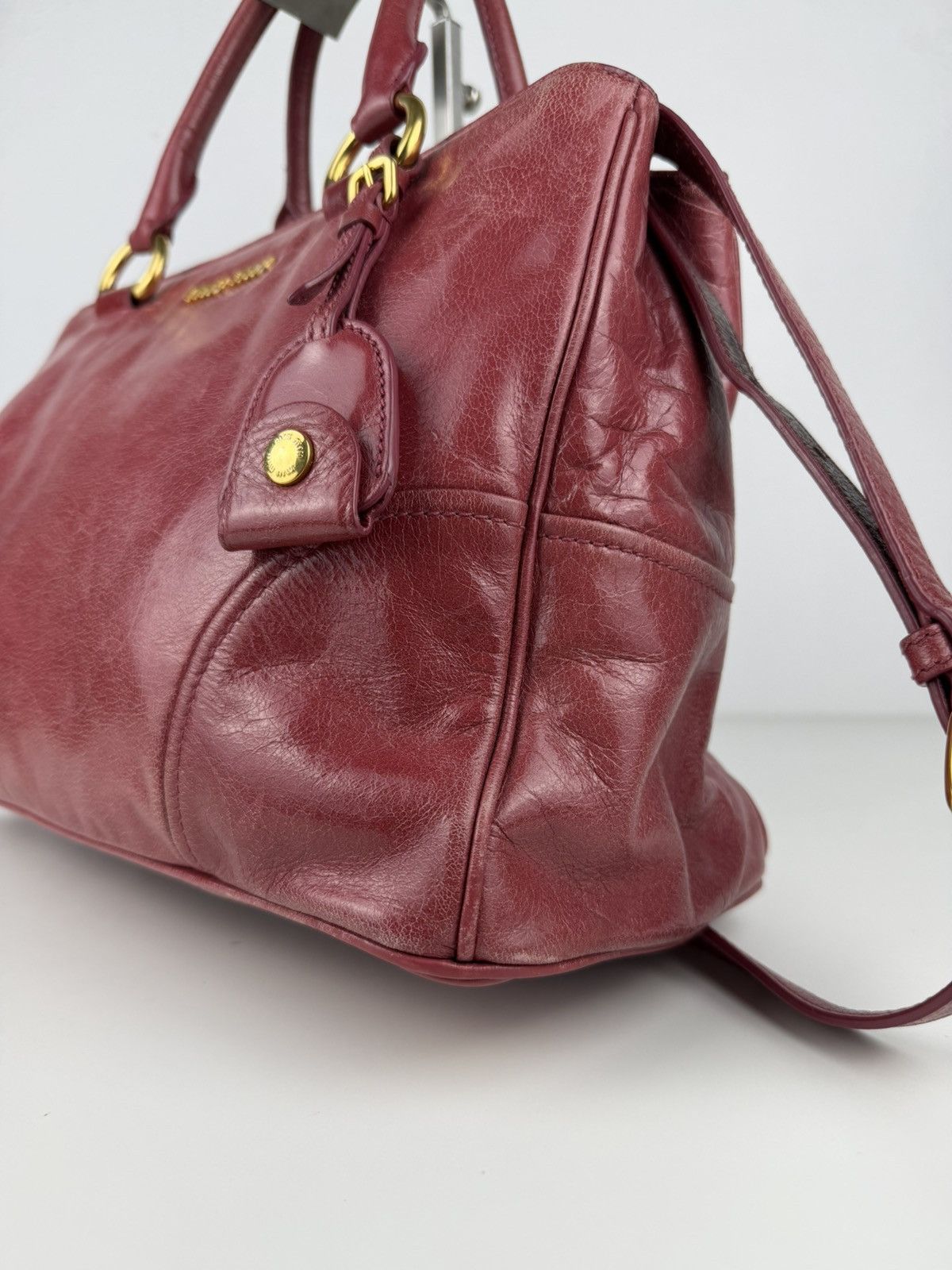 Miu miu vitello lux leather tote bag