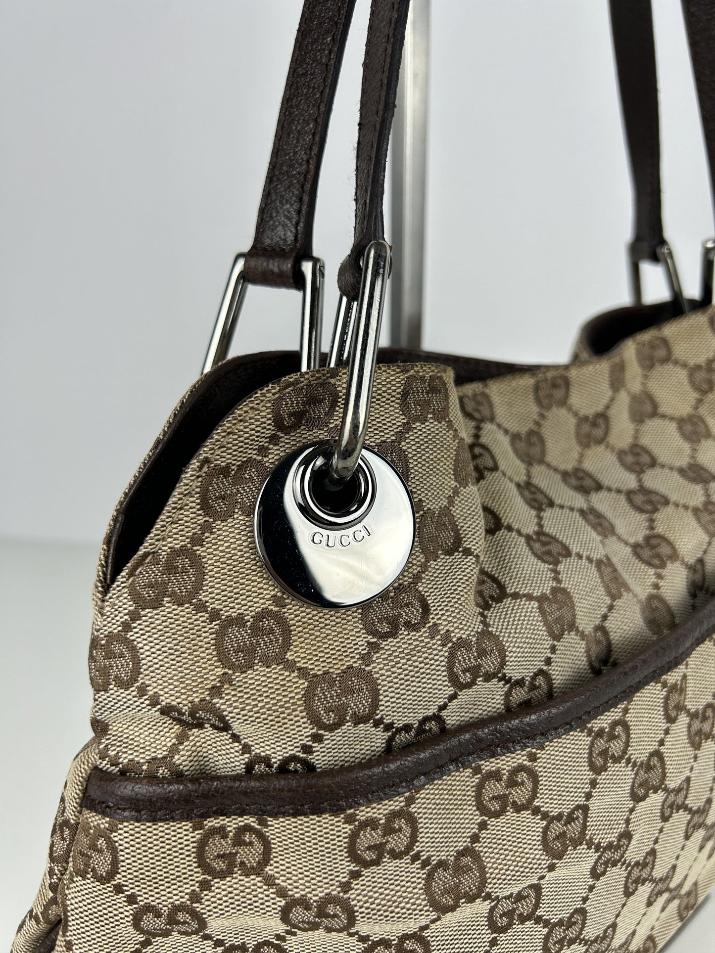 Gucci gg monogram canvas tote bag