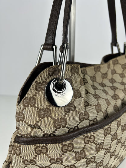 Gucci gg monogram canvas tote bag