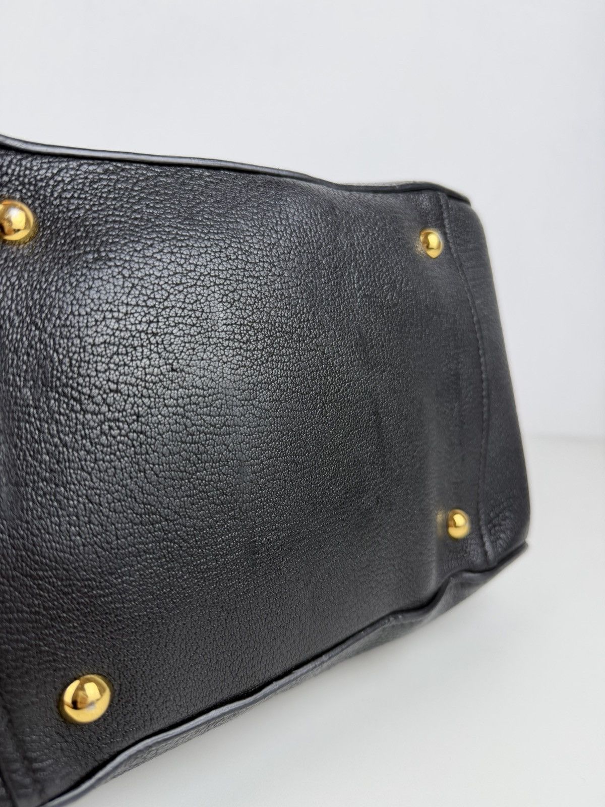 Miu miu madras leather mini boston bag