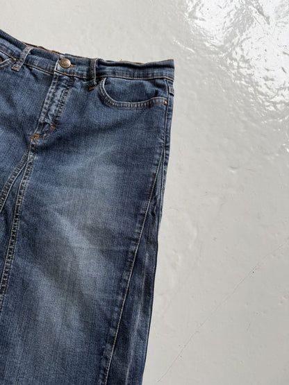 Just Cavalli y2k washed denim pencil skirt
