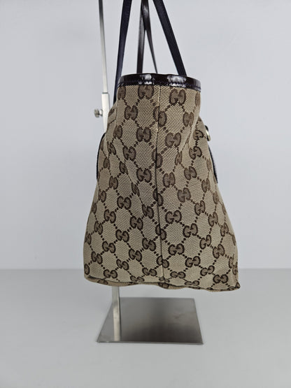 Gucci abbey gg monogram tote bag