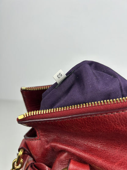 Miu miu vitello small bow bag in red