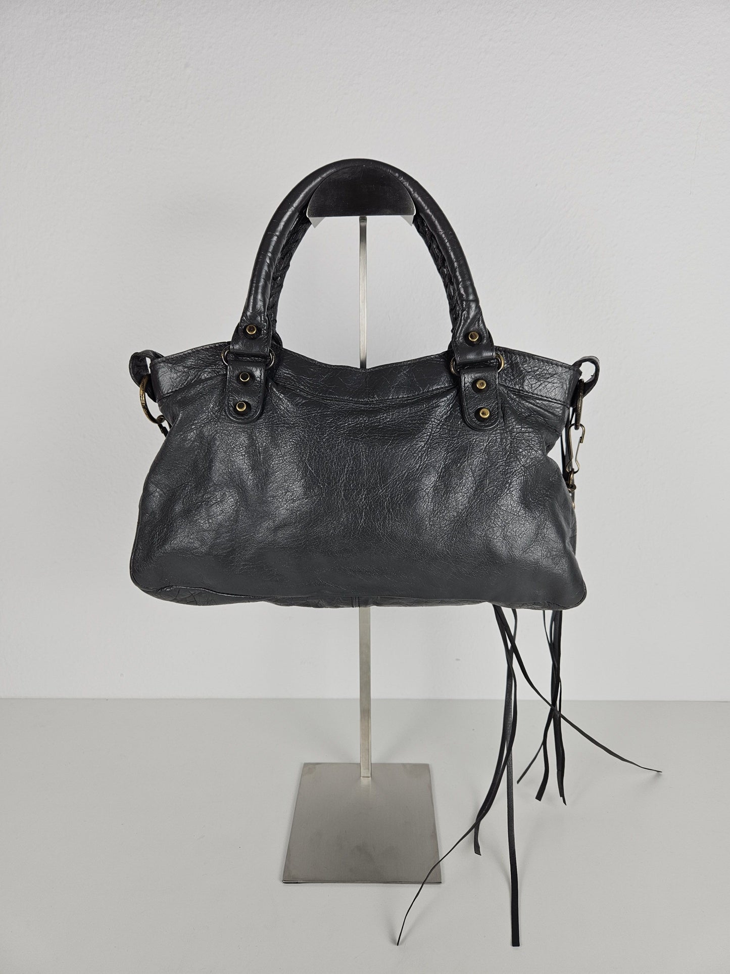 Balenciaga first bag in dark gray