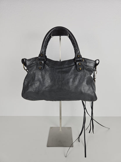 Balenciaga first bag in dark gray