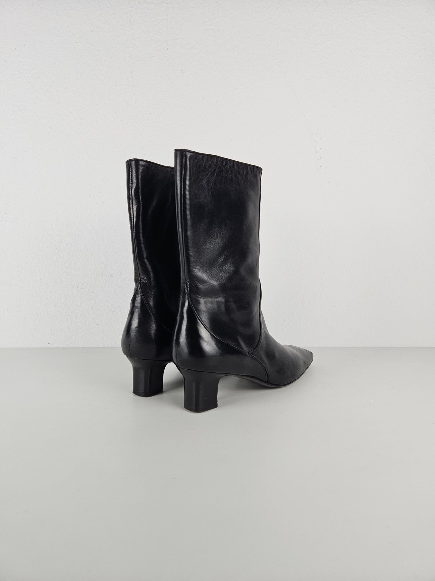 Cole Haan square toe side zip ankle boots