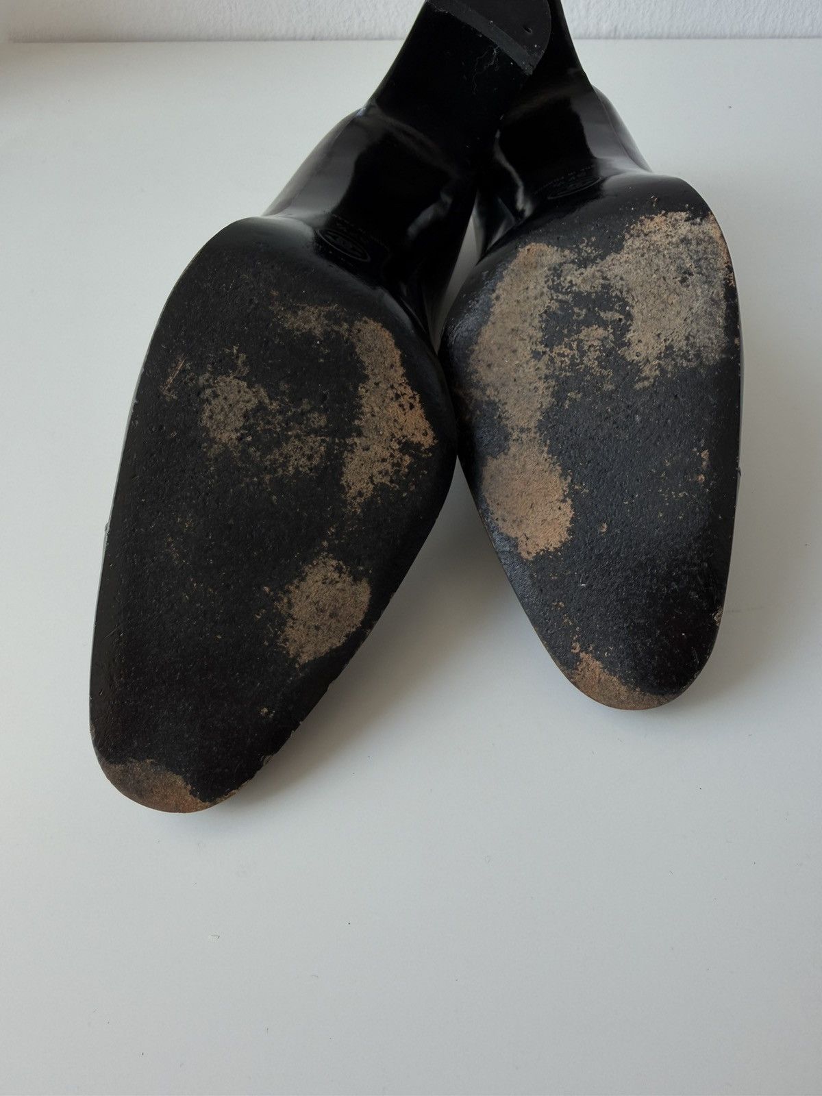 Vintage chanel CC logo block heels
