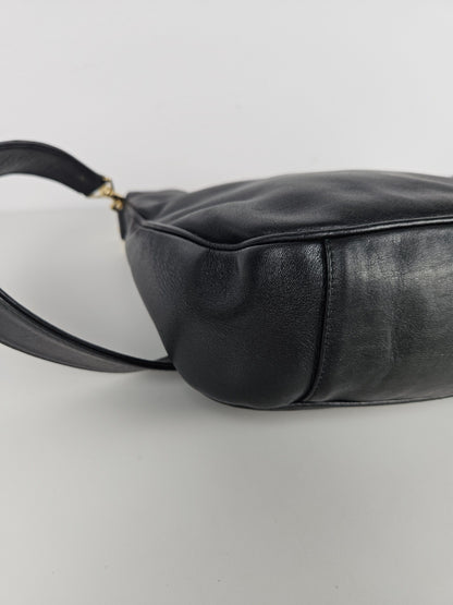 Vintage 80s gucci bamboo top handle calf leather handbag