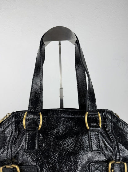 SS2009 YSL Rive Gauche sac downtown patent leather tote bag
