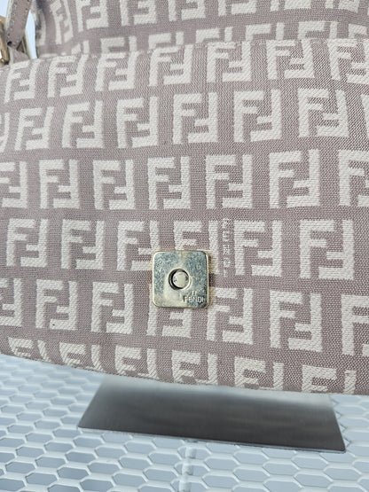 Fendi zucca monogram canvas mini baguette
