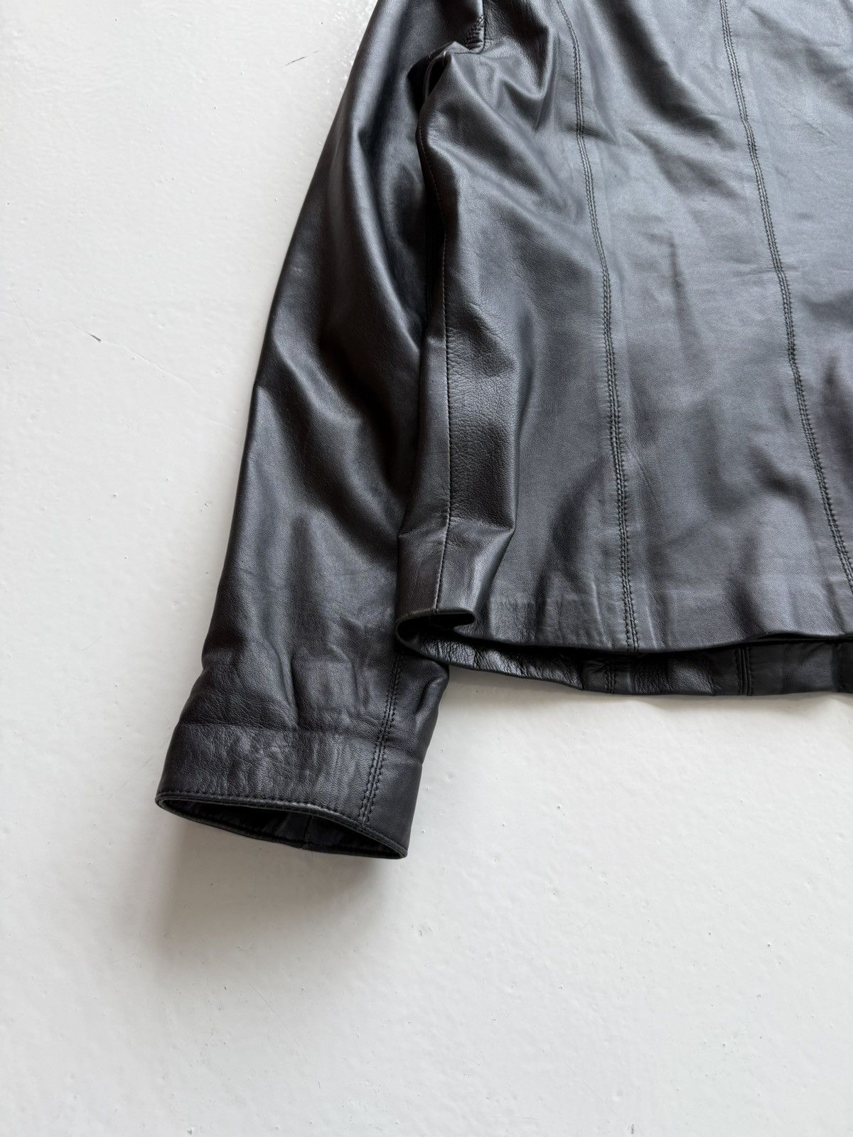 Vintage leather biker jacket