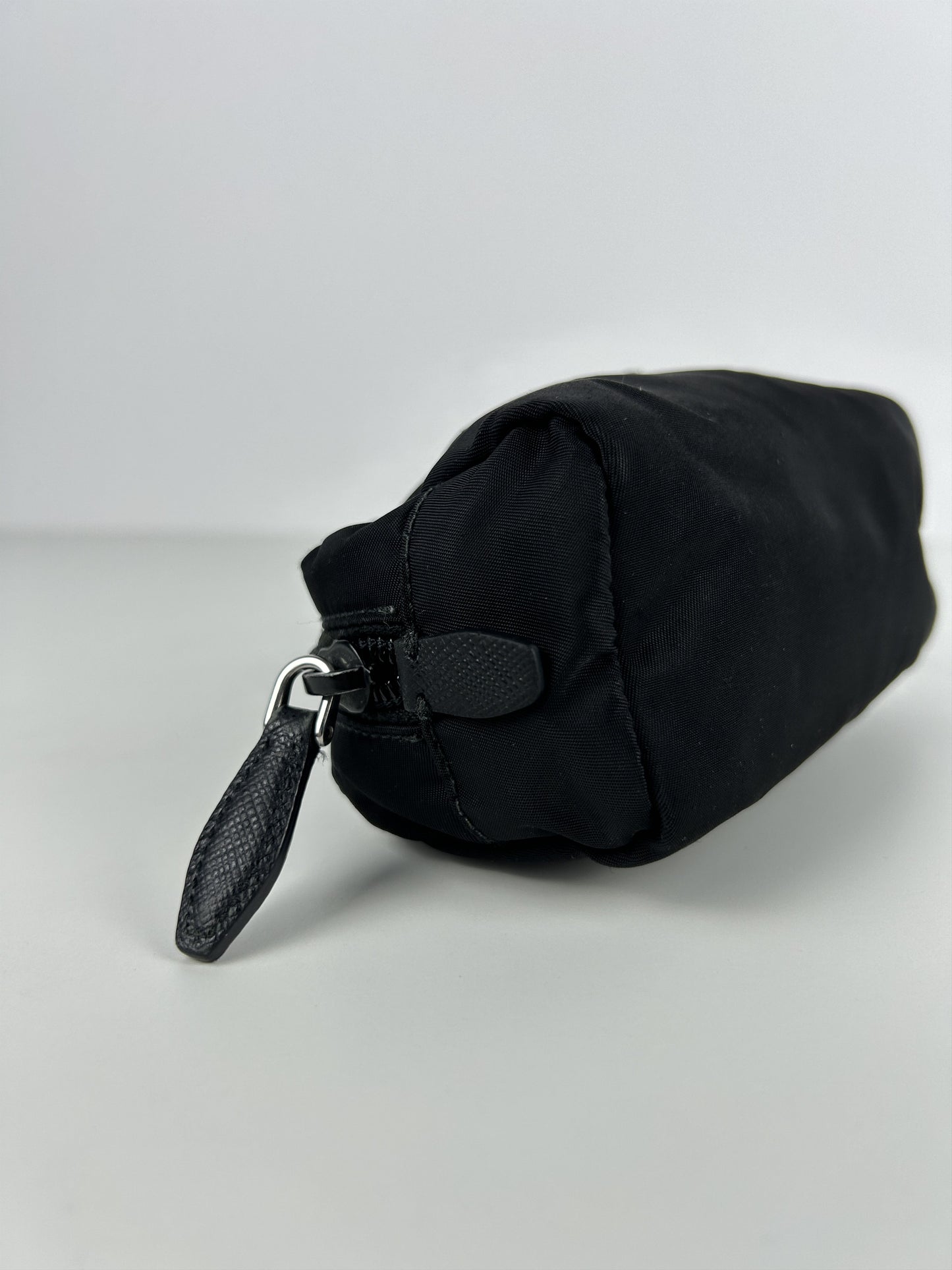 Prada nylon triangle logo mini pouch