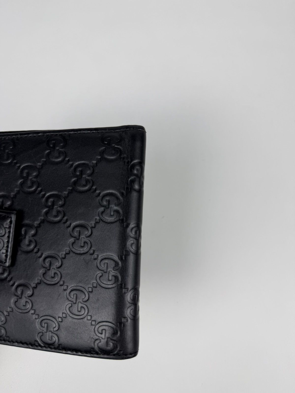 Gucci guccissima leather trifold wallet