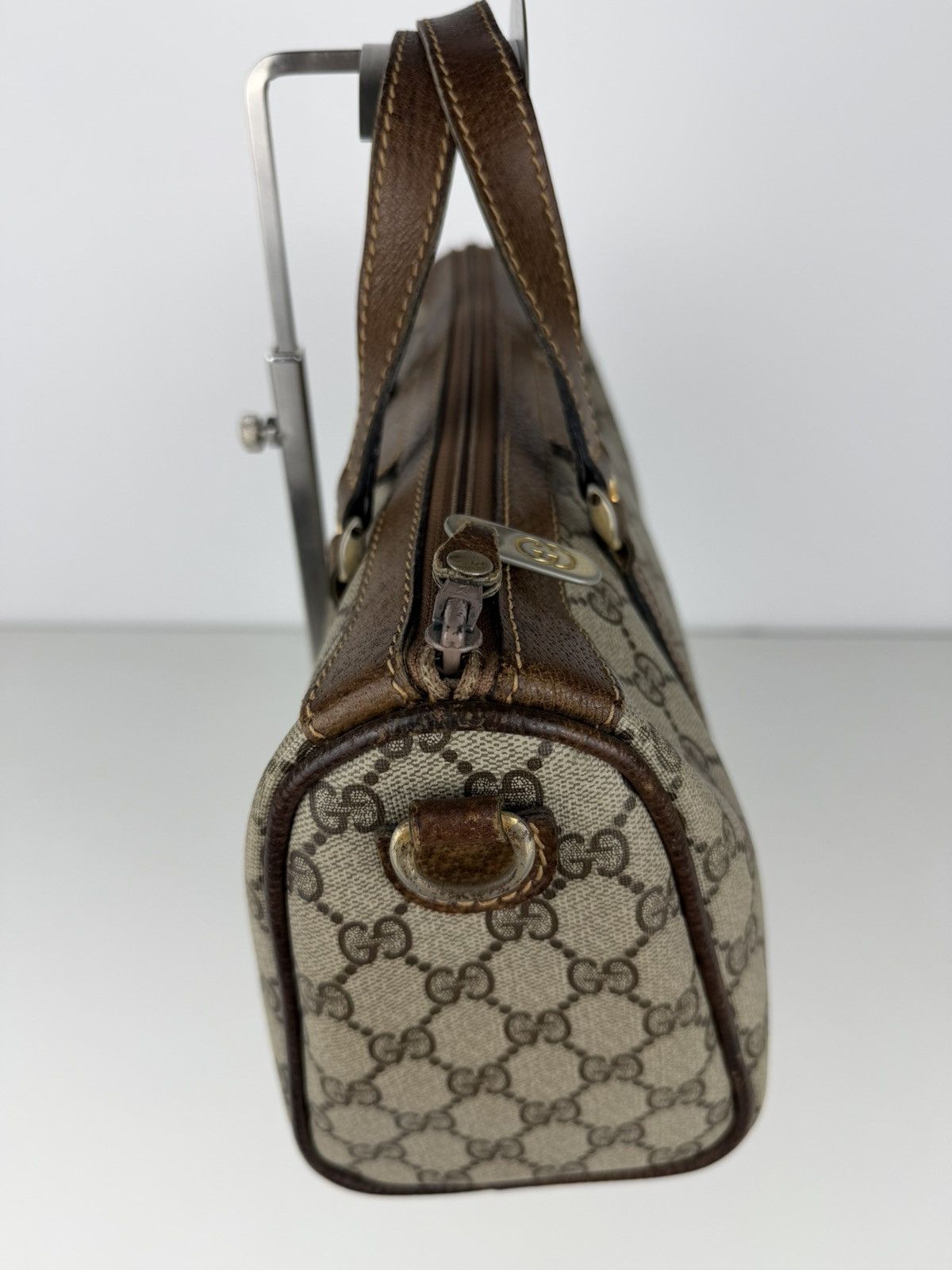 Vintage 70s Gucci monogram mini boston bag