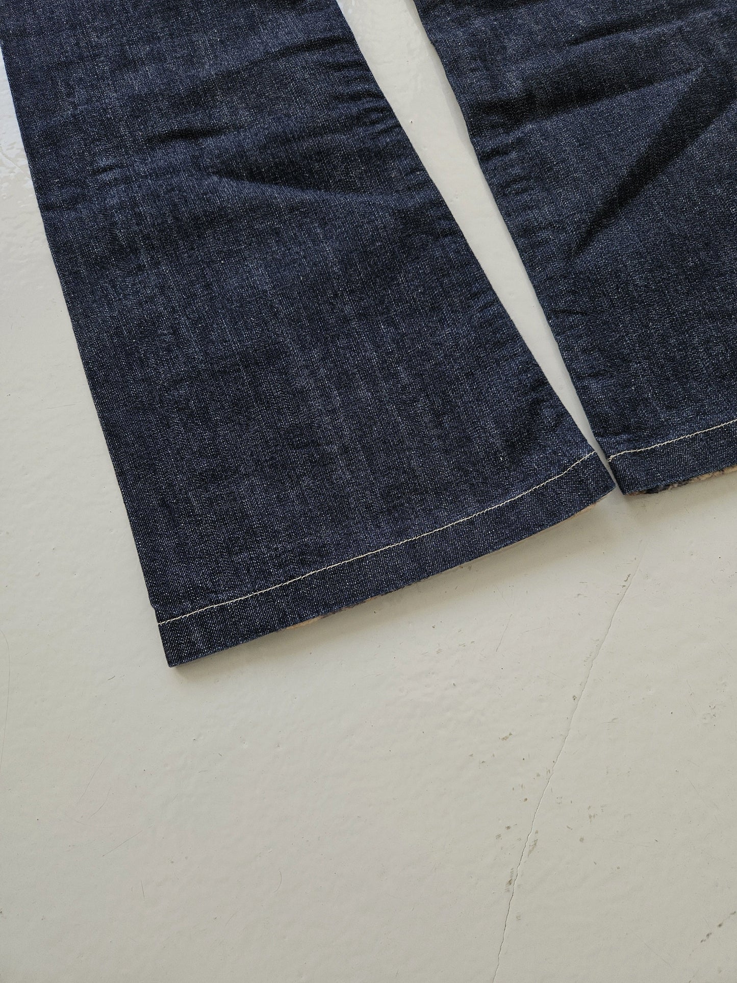 Vintage snake print bootcut denim