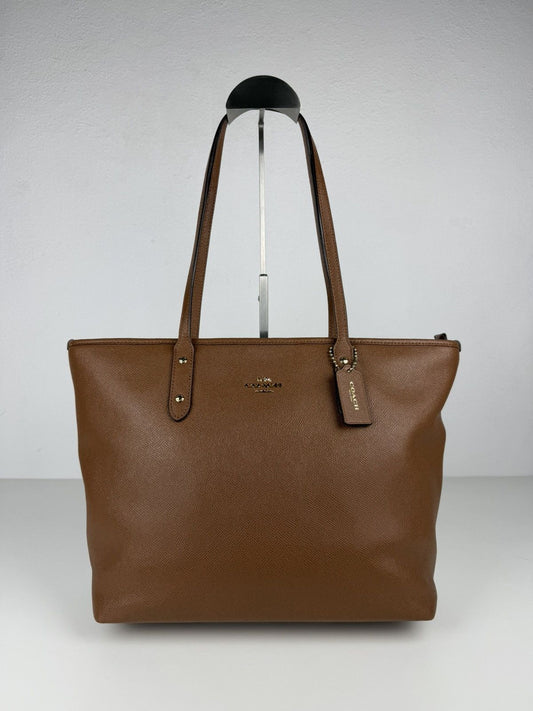 Coach crossgrain leather city tote bag